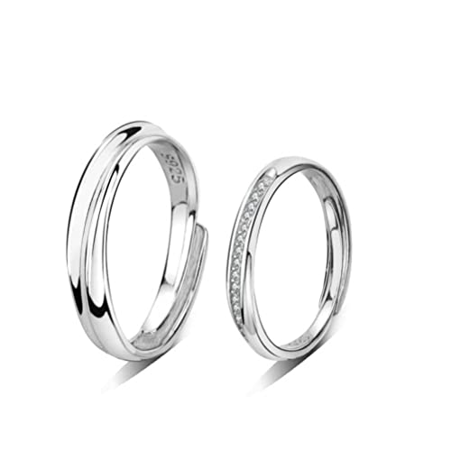Bague ouverte en argent S925 : l'élégance d'un anneau de couple minimaliste et ajustable