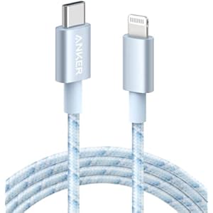 Anker New Nylon USB C to Lightning Cable, Apple MFi Certified for iPhone 14 Series, and More (6FT,Blue)