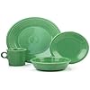 Fiesta 4-Piece Classic Rim Place Setting Durable Ceramic, Lead-Safe, Dishwasher/Microwave/Oven Safe Made in USA Dinnerware - Meadow
