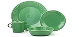 Fiesta® 4-Piece Classic Rim Place Setting – Durable Ceramic, Lead-Safe, Dishwasher/Microwave/Oven Safe – Made in USA Dinnerware - Meadow