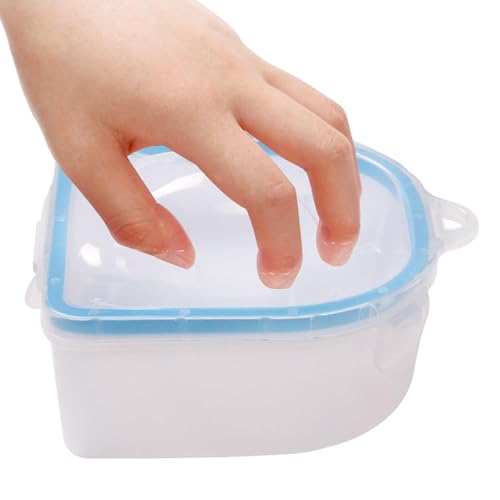 Nail tremper au large du bol - Bowl de manucure | Plat de trempage des ongles | Outils de dissolvant polonais | Drenche à double couche Doss de dissolvant du col | Extrateur de poudre de trempette en
