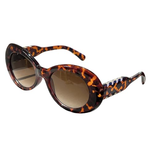Lunettes de soleil ovales contre l'éblouissement, style dégradé luxe