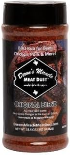 Deron's Miracle Meat Dust Original Blend - Grilling Gifts for Men Who Love Spice - Perfect Grill Gifts for Men - All Purpose Seasoning and Rub - MSG & Gluten-Free Seasoning Kit - 13.5 oz