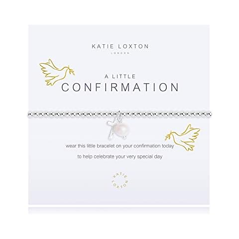 KATIE LOXTON A Little Confirmation Cross Silver Women's Stretch Adjustable Charm Bangle Bracelet Cover
