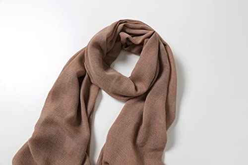 Jeelow Lightweight Scarves Fashion Light Shawl Beach Wrap For Women (Light Brown) #TOP5