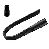 KernoKost 25" Flexible Vacuum Crevice Tool with 32mm to 35mm Adapter - Under Refrigerator & Dryer Vent Cleaner Attachment - Fits 1-1/4" to 1-3/8" Friction-Fit Hoses
