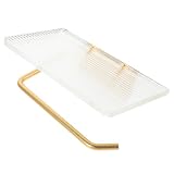 Cabilock Toilettenpapierhalter zur Praktischen Aufbewahrung aus Acryl und Einfachem Design Bohren in Gold Bohren mit Glatter Oberfläche für Badezimmer und Wc