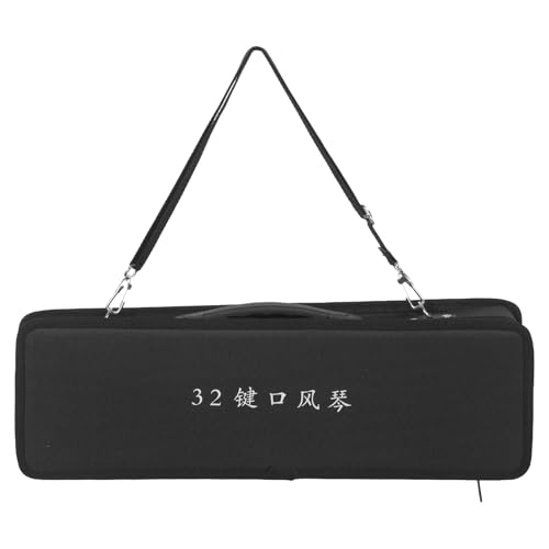 WESIEVYA Melodica Case with Handle - 32 Key Melodica Keyboard Carry Bag - Soprano Instrument Gig Bag for Travel - Moisture/Dust/Stain/Scratch Protection, Black