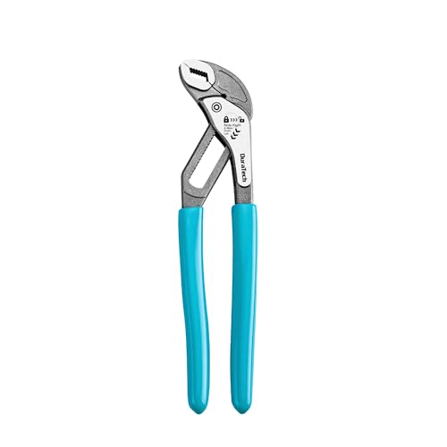 DURATECH 8-Inch Water Pump Pliers, Quick-Adjust Groove Joint Pliers, Tongue and Groove Plier with Slide-to-Unlock Mechanism, V-Jaw Design, CR-V Steel, for Plumbing, Automotive and Household Repairs by DURATECH - Used condition - US$12.79