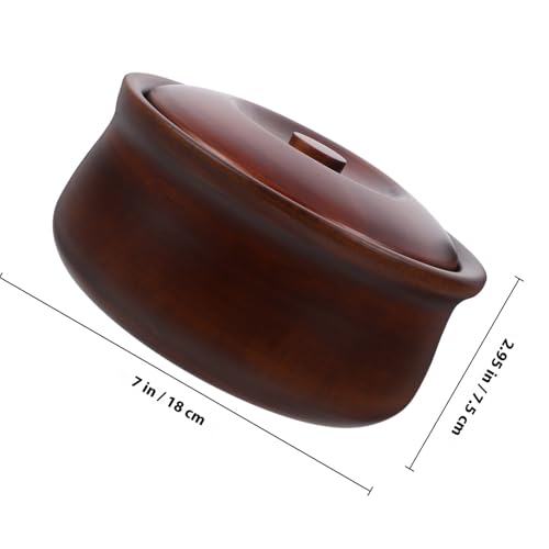 Saladier en bois avec couvercle bol conservation aliments - 3