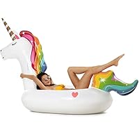 VICKEA Inflatable Pool Floats for Adults and Kids, Water Unicorn Pool Float for Swimming Pool Fun