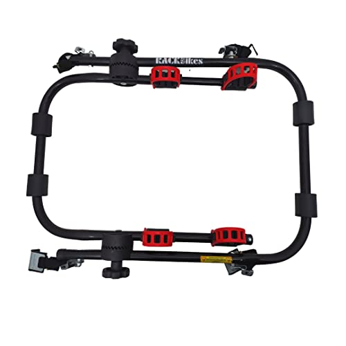 Suporte para bike Transbike 2 bicicletas POP Preto tira Vermelha Sedan Hatch MTB Speed