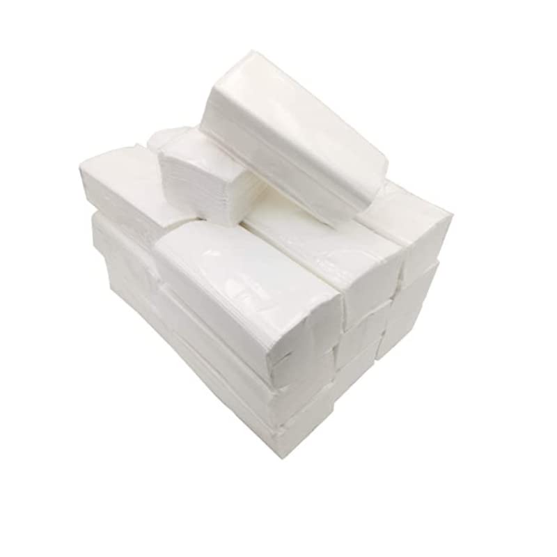 3000 Toallas Secamanos Plegadas Zig Zag - Papel Laminado Doble Capa Suave y Absorbente - 20x20cm para Dispensadores