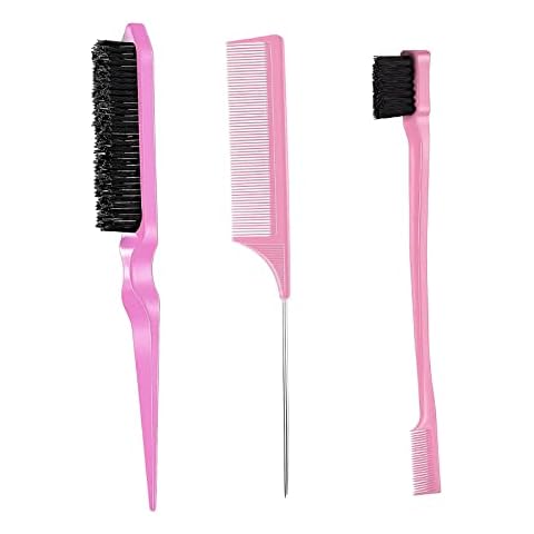 3 Pieces Teasing Brush Nylon Combing Brushes Dual Edge Brush Fluffy Hair Brush for Salon Hair Care Scalp Cover