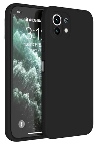 Topme Cover per Xiaomi MI 11 Lite / 11 Lite 5G / 11 Lite 5G NE (6.55' Inches) Custodia Case, Protezione Della Pelle Della Custodia in Silicone Tpu - Nero