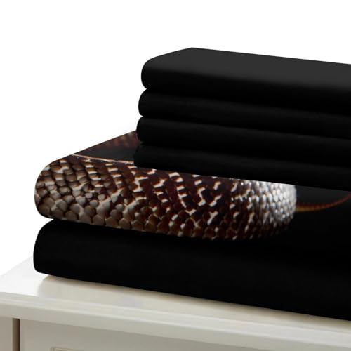 Housse de couette serpent 135x200 microfibre respirante et douce 3D - 7