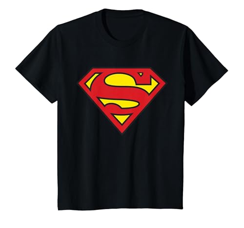 DC Kids Superman Logo Classic T-Shirt, Youth, Black, Large