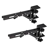 MiDube 2 Stück Klappbare Regalträger Ausziehbarer Ablagewinkel, Bohrfreie Klemmmontage Für Büro & Zuhause (Brett Nicht inklusive)