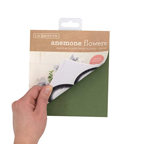 Lia Griffith Frosted Paper Blooms Anemone Flowers, 6" X 6.5", Assorted Colors 21 Pages #TOP2