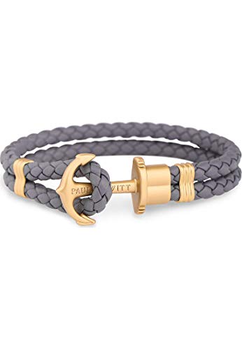 Preisvergleich Produktbild Paul Hewitt Damen-Armband Leder / Edelstahl S Stonegrey 32004504