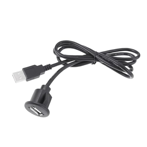 ImBros Car Dashboard Flush Mount 4/6Pin Type C USB 2.0 Female Dock Panel Extension Cable Adapter Fit Compatible Motorcycle Boat Andro1d Head Unit (Color : A)