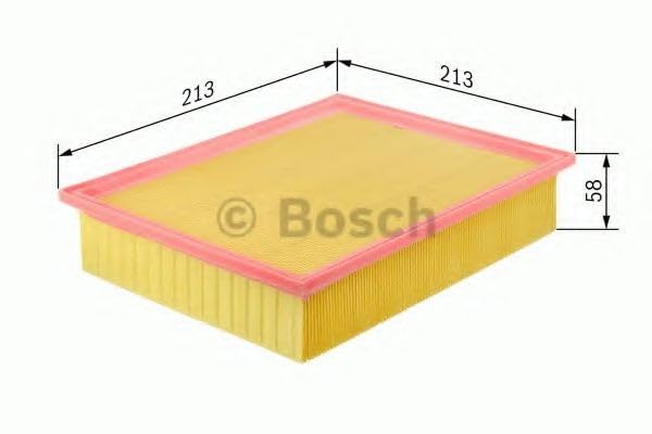 Bosch Filtro Aria per Auto S9061 - Trattiene le particelle solide all'esterno della presa d'aria - Resistente all'umidità ed altamente resistente alla trazione