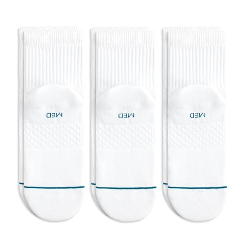 Image of Stance Icon Quarter Socks 3-Pack for Men and Women, All Day Comfort, Targeted Cushioning, Seamless Toe, Arch Support