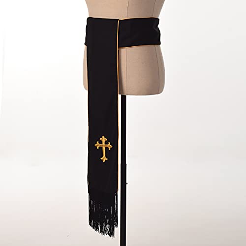 BLESSUME Priest Waist Belt Soutane Roman Choir Cassock Band Cincture Belt3