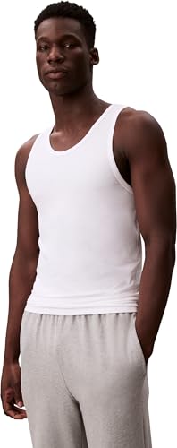 Calvin Klein Herren Tank 3Pk Lv00Nb4184 Tanktop, White (White, White, White), L – Ansicht 3