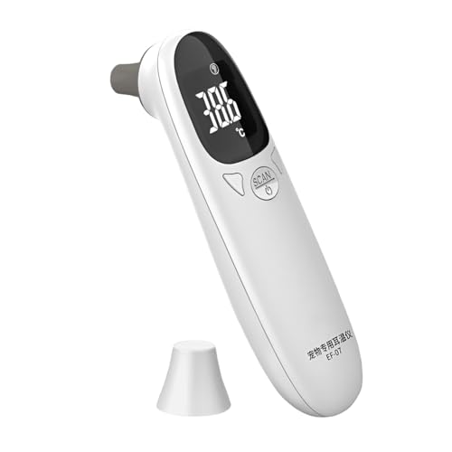 犬用ペット体温計 | Vet Tech 温度計 - ペット用の正確な発熱検出デバイス、デジタルペット体温計、獣医用体温計、豚、牛用のダブルモードデザイン