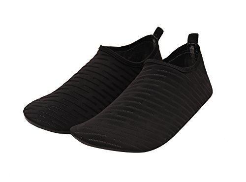 Water Swim Shoes For Kids Boys Girls Pool Slippers Walking Barefoot Aqua Socks (Aqk3) Black 7/7.5 #TOP19