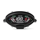 Sécurité : Le compteur améliore votre sécurité routière en fournissant des relevés de vitesse précis. Il vous aide à maintenir une vitesse optimale et à surveiller précisément vos niveaux d'huile, pour des trajets plus fluides et plus sûrs.