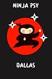 ninja spy dallas notebook 6x9 and 110 dot line paper: ninja notebook birthday gift for boys, men with personalized name with awesome ninja cover design