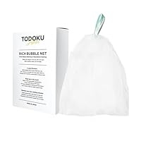 TODOKU JAPAN Rich Bubble Face Wash Soap Net, 4 Layer Mesh, Marshmallow Whip Maker (TURQUOISE)