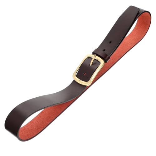 Ceinture pour pantalon ajustable sans trou LIFKOME en similicuir marron