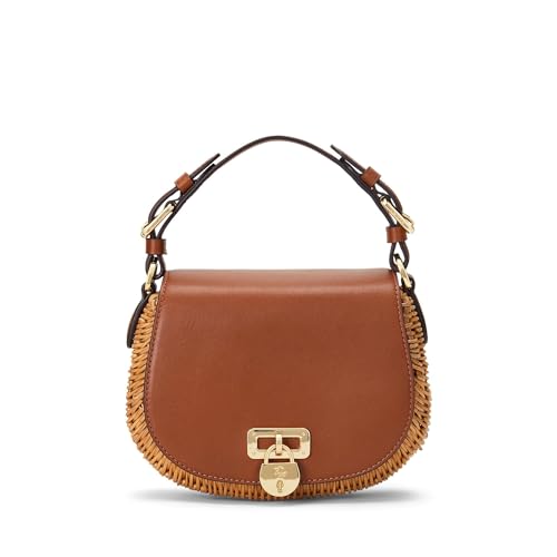 LAUREN Ralph Lauren Bolsa tiracolo feminina de vime média castanha/castanho castanho médio