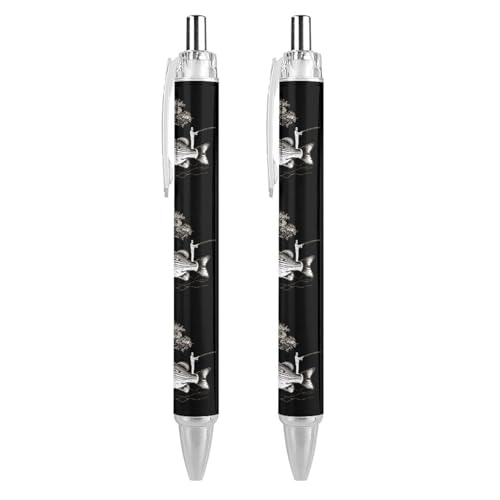 Bolígrafo retráctil Funny Fishing de 0,5 mm, pack de 4 unidades para oficina