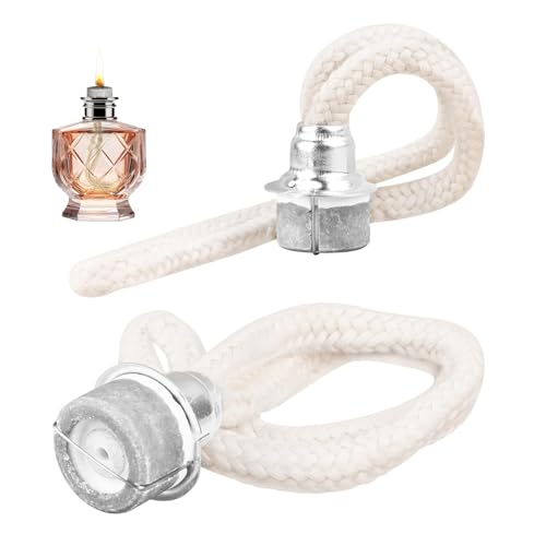 RUNEAY 2 Stücke Docht mit Katalytbrenner,Öllampen Docht Katalysatorbrenner Diffusor Katalytische Lampen Ersatzbrenner Zubehör für Aromatherapie Lampe Duft(Silber)