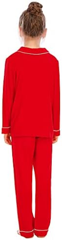 Alunsito Kids Baby Girl Boy Pajama Set Long Sleeve Pjs 2 Piece Sleepwear Button-Down Nightwear Summer Fall Nightie 6 31IY+P9z5ES. AC