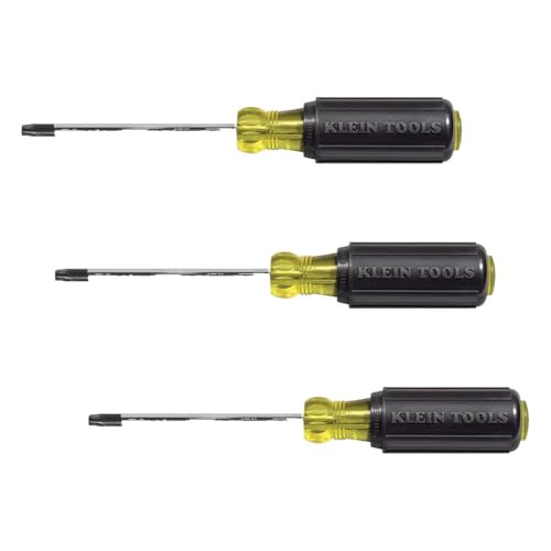 Image of Klein Tools 19546 TORX T30 Screwdriver with 4-Inch Round Shank and Cushion Grip Handle, Made in USA (Pack of 3)
