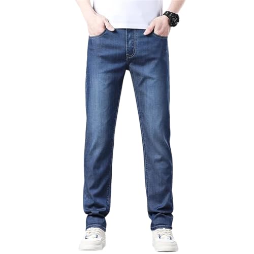 Men's Slim Fit Jeans Stretch Denim Pants Thin Classic Straight