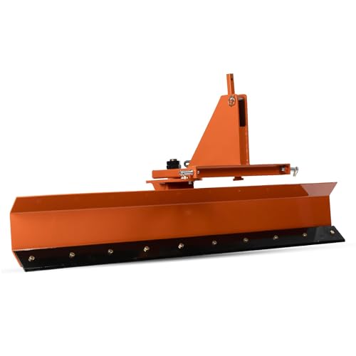 Titan Attachments 3 Point Rear Blade for Grading and Scraping with Manual Rotation Fits Category 1 Tractors, QH1 Compatible, Heavy Duty Adjustable Grader Blade (Blade Width: 7.5')