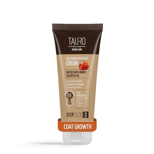 Tauro Pro Line Coat Growth Recovery Cream for Dogs & Cats Strengthens Hair Roots & Boosts Regrowth Dog & Cat Moisturizer for Thinning Fur Shedding & Post-Surgery Care (Derma Care 2.5 Fl Oz)