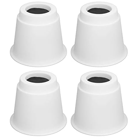 4PCS Furniture Risers, 5 Inch Heavy Duty Round Bed Risers with Anti Slip Top, Bed Lifts Risers, Up to 2,200lbs, Safe, Sturdy Bed Raising Blocks for College Dorm Rooms, Couches, Tables, Desk Riser Cover