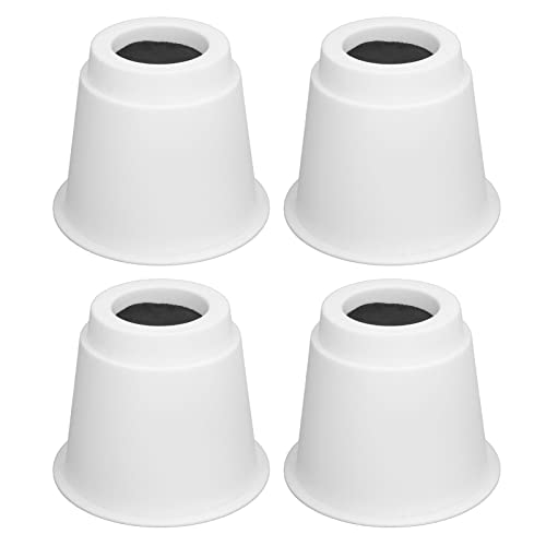 Gsycle 4PCS 5 Inch Bed Lifts Risers, Heavy Duty Round White Furniture Bed Risers Lifter with Anti Slip Top for Table Chair Desk Sofa