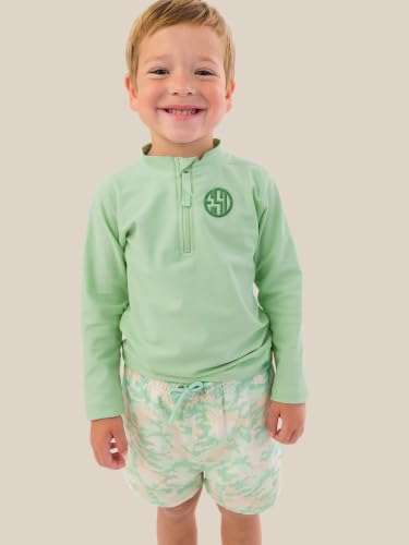 Image of RUGGEDBUTTS Baby /Toddler Boys Long Sleeve Rash Guard Swim Shirt w /UPF 50+