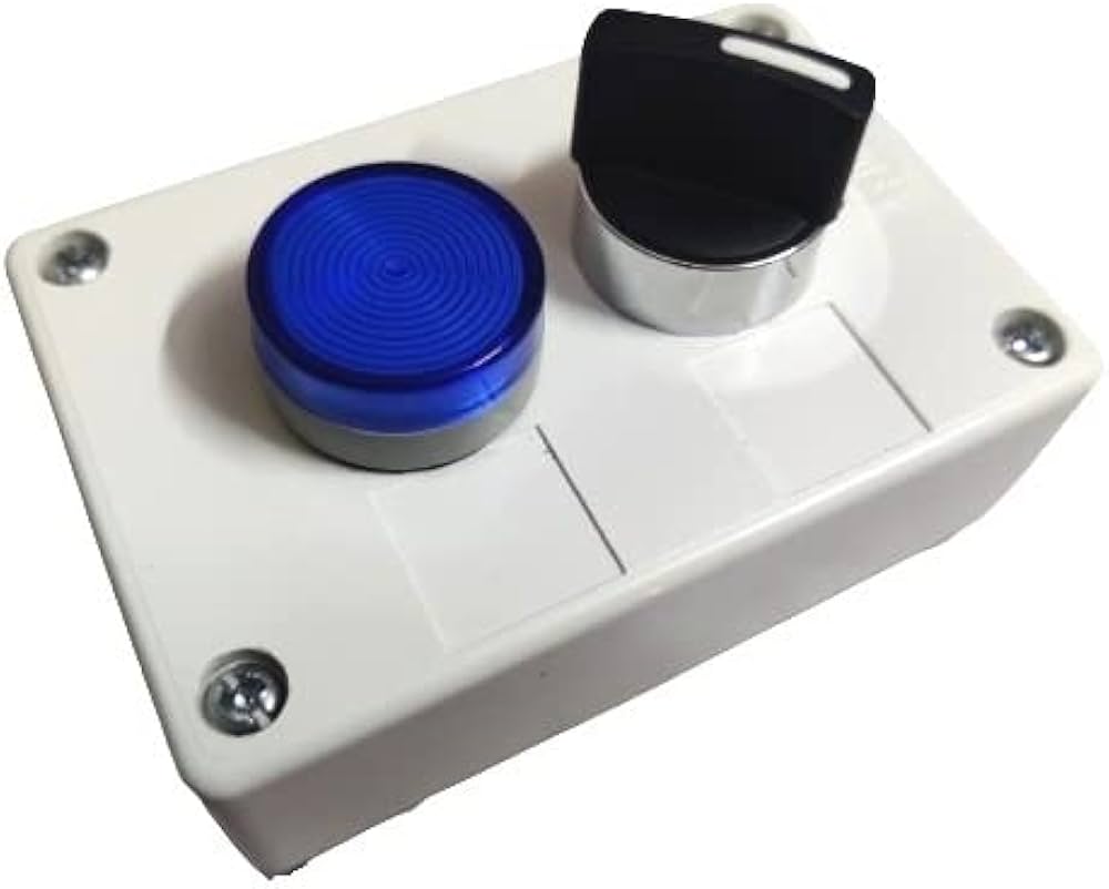 One Control/prussianblue（ SPI MOD） 2 Way Control Box with Blue Pilot Indicator & Selector Switch 3