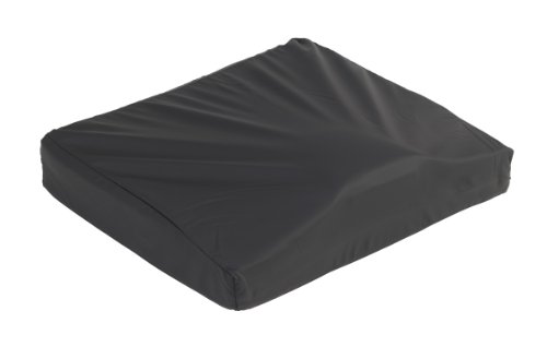 Drive Medical Titanium Gel Foam Wheelchair Cushion with Stretch Cover, Black, 18" x 16" x 3.5" by Drive Medical - Used condition - CA$62.54