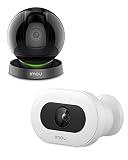 Indoor Camera 1080P and Outdoor Spotlight Camera 4K Kit for Home Security, Plug-in WiFi Camera Surve