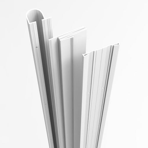 Fingersafe Commercial Door Finger Protector Complete Door Safety System Kit, Baby Finger Pinch Door Hinges Safety Sight Guard | Push Side and Pull Side Safety Shield Set (White, 80